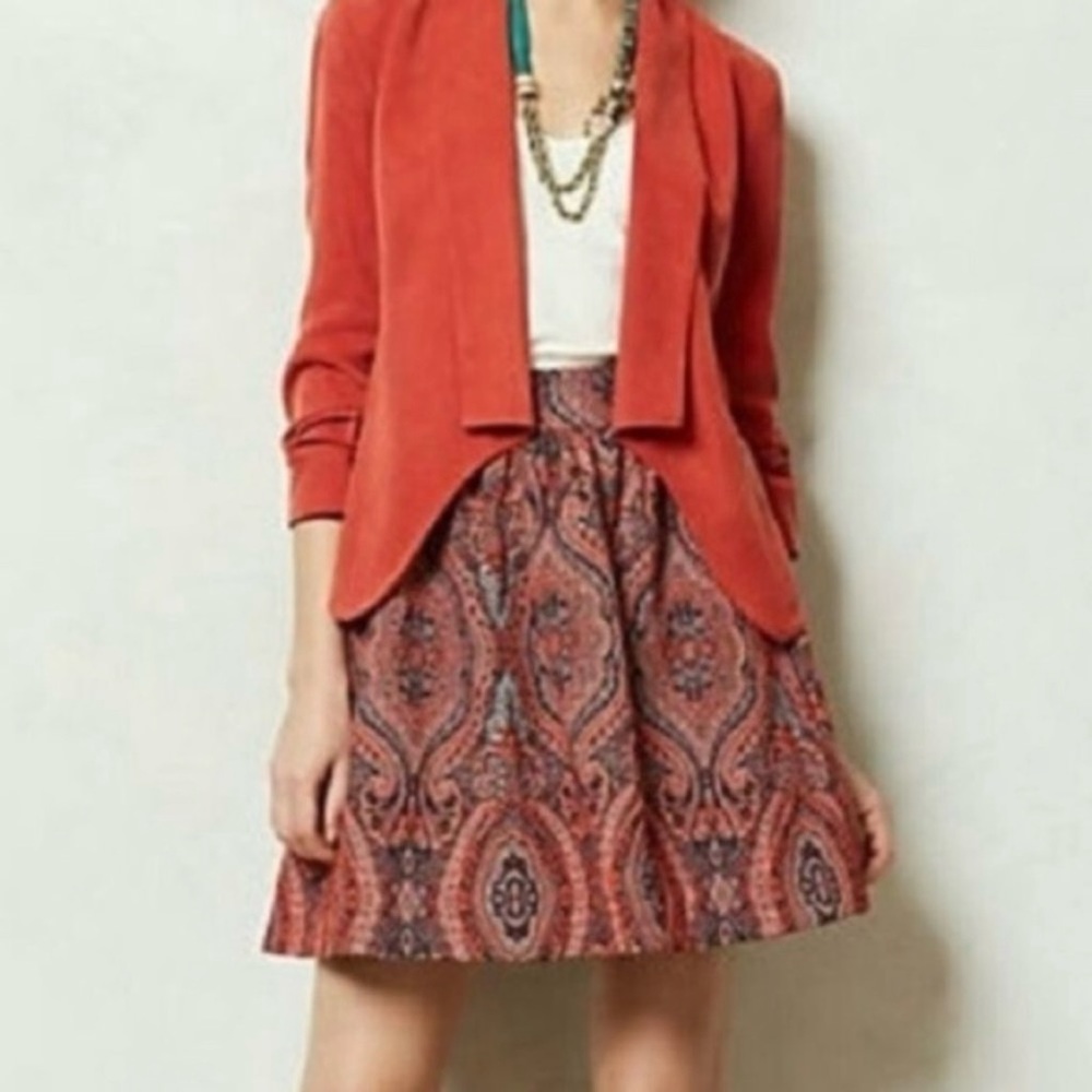 Anthropologie Moulinette Soeurs Karachi A-Line Jacquard‎ Skirt Size M